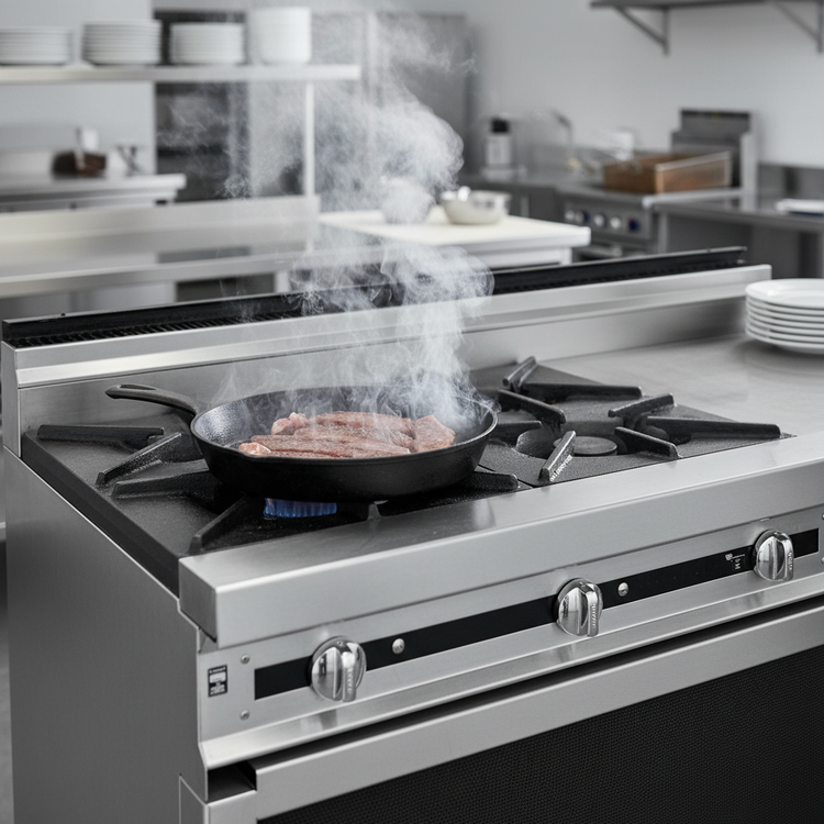 Product image #3 for Titan JTRH-2HT Heavy Duty 36-Inch Gas Hot Top Range with Cabinet Base