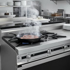 Thumbnail image #3 for Jade Range (Middleby) Titan JTRH-2HT 36-Inch Gas Hot Top Range with Cabinet Base, Two 18-Inch Hot Tops, 70,000 BTU