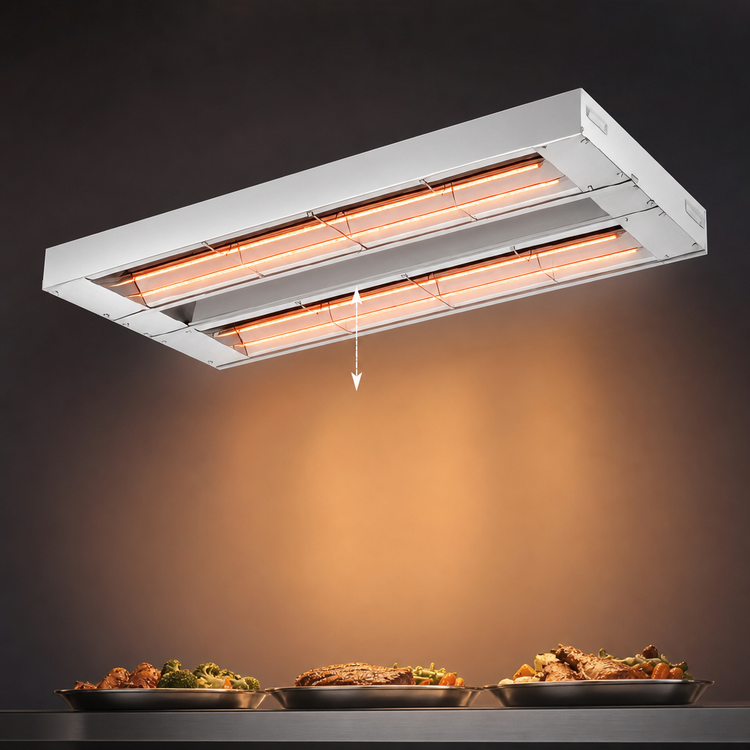 Product image #4 for Hatco Glo-Ray 144-Inch Double Unlighted Infrared Strip Heater, 6.9 kW, Aluminum