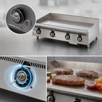 Thumbnail image #4 for Star (Middleby) Ultra-Max 848TA 48-Inch Countertop Gas Griddle, 24-Inch Cooking Surface, 1-Inch Smooth Steel Plate, 120,000 BTU
