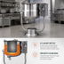 Thumbnail image #4 for Crown DPT-20 20 Gallon Direct Steam 2/3 Jacket Tilting Kettle with Pedestal Base
