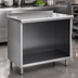 Thumbnail image #4 for Eagle Spec-Master Open Front Cabinet Base Work Table, 36 x 30 Inches, 14/304 Stainless Steel Top