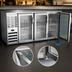 Thumbnail image #4 for Beverage-Air BB72HC-G-S Three-Section Glass Door Back Bar Refrigerator