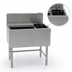 Thumbnail image #4 for Eagle Group Spec-Bar BCT36R-19 36-Inch Underbar Combo Ice Bin/Bottle Unit, Right-Side 6-Bottle Compartment, 67 lb Capacity
