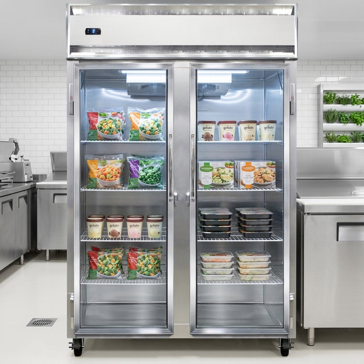 Product image #3 for Continental Refrigerator 2FSNGD Two-Section Shallow Depth Display Reach-in Freezer