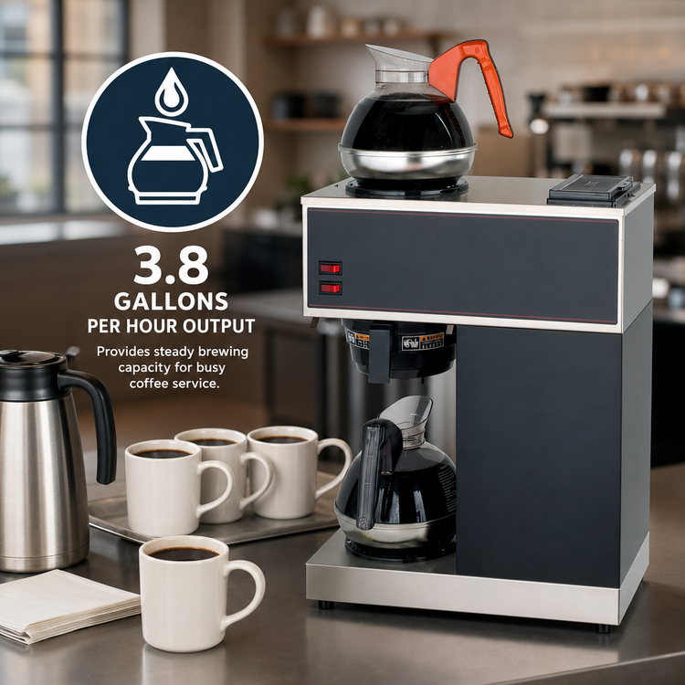 Product image #4 for BUNN VPR Manual Water Fill Pourover Commercial Drip Coffee Brewer with 2 Warmers, 3.8 Gallons Per Hour