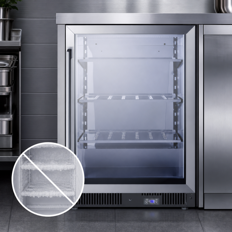 Product image #4 for Summit Commercial 24-Inch Built-In Undercounter Glass Door Commercial Freezer, 5.14 Cu. Ft.