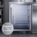 Thumbnail image #4 for Summit Commercial SCF475 24-Inch Undercounter Commercial Freezer, 5.14 Cu. Ft., Triple-Pane Glass Door, Frost-Free, Reversible Door
