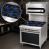 Thumbnail image #4 for Titan JTRHE-4-4 48 Inch Heavy Duty Gas Step-Up Range with Cabinet Base