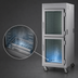 Thumbnail image #4 for Metro C5 8 Series Mobile Full-Height Heated Holding Cabinet with Touch-Screen Controls, Dutch Double Glass Doors, and Universal Wire Slides