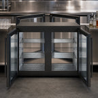 Thumbnail image #5 for Perlick Corporation PTR48 Pass-Thru Refrigerated Back Bar Cabinet, 48-Inch, Remote Refrigeration, 4 Solid Hinged Doors