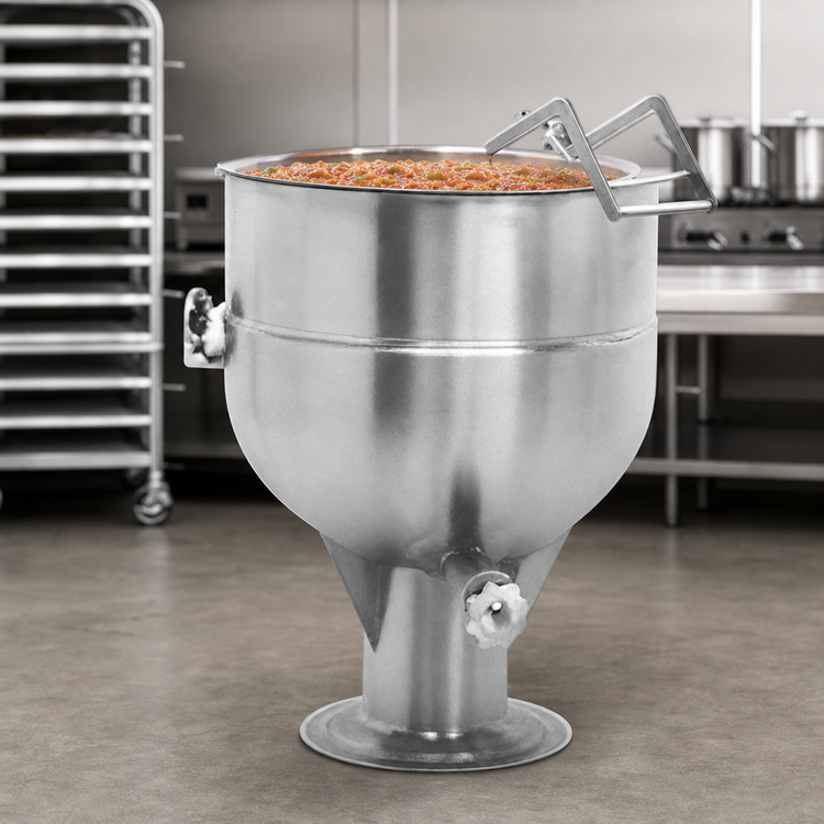 Product image #4 for Legion 20-Gallon Stationary Direct Steam Kettle with Pedestal Base