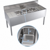 Thumbnail image #4 for Krowne Royal Series Three-Compartment Underbar Sink Unit with Left and Right Drainboards, 60-Inch W x 24-Inch D