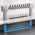 Thumbnail image #4 for Krowne Hammer Head 10-Faucet Glycol-Cooled Countertop Beer Tower, Brushed Stainless Steel