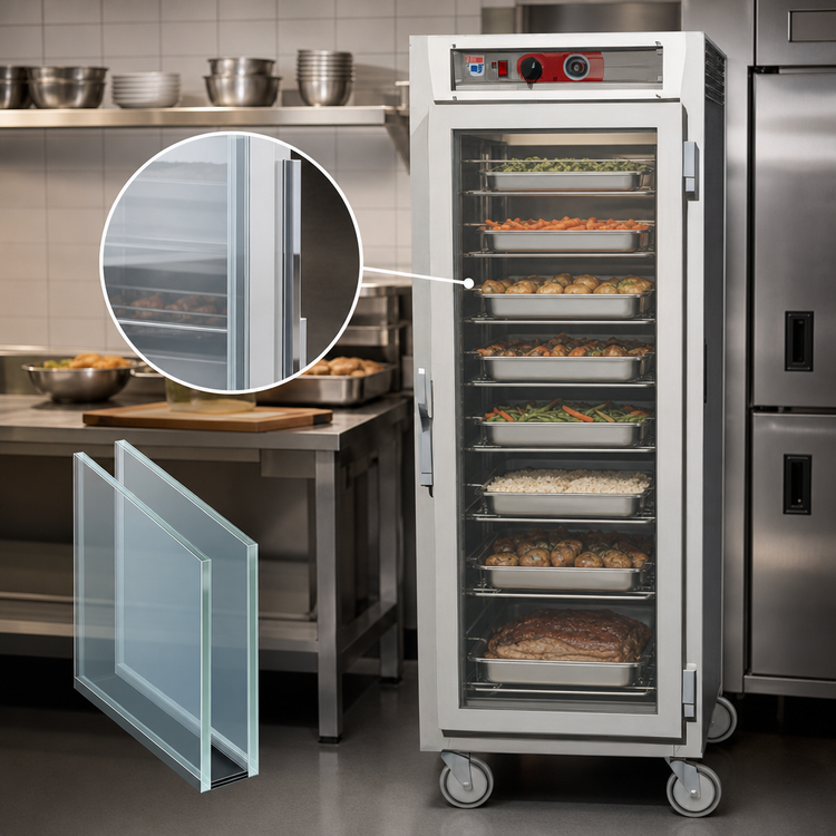 Product image #4 for Metro C5 6 Series Mobile Full-Height Pass-Thru Heated Holding Cabinet with Full Clear Glass Doors