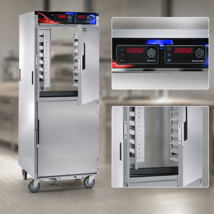 Product image #4 for AquaTemp Pass-Thru Mobile Heated Holding Cabinet with Humidity Control, 32 Full-Size Sheet Pan Capacity