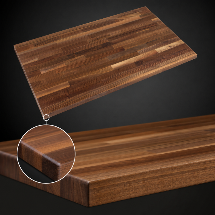 Product image #4 for Boos Block American Black Walnut Blended Edge Grain Kitchen Countertop, 120 x 36 x 1-1/2 Inch, Penetrating Oil Finish