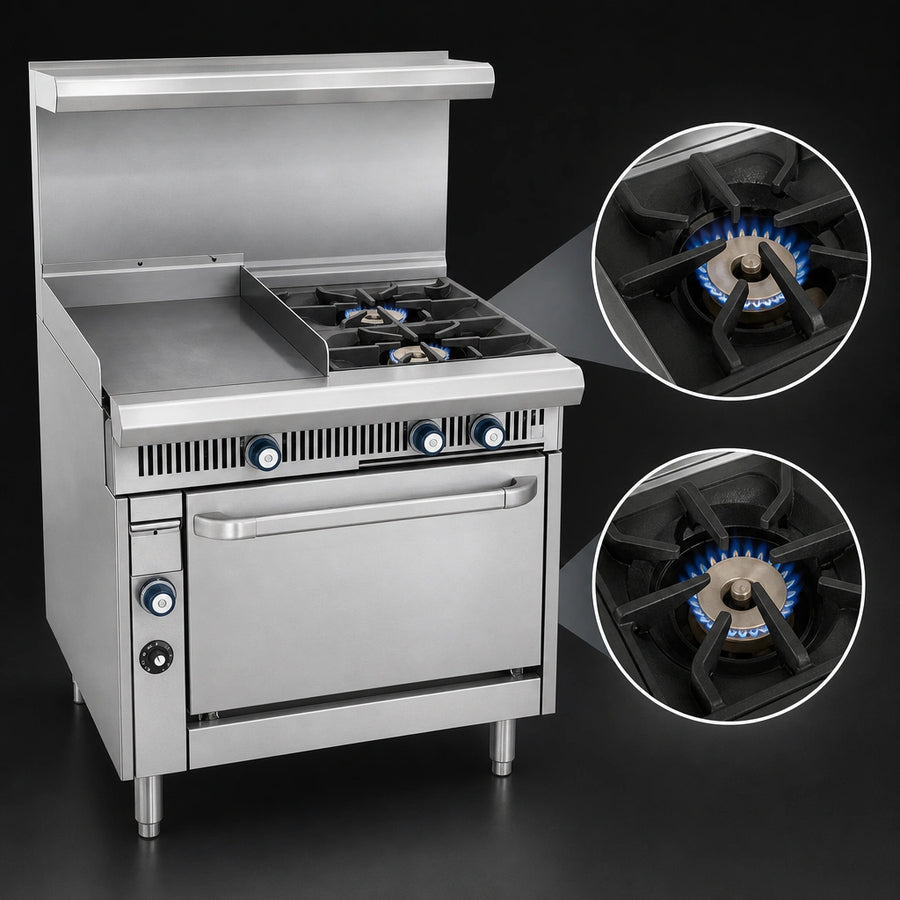 Two Open Burners