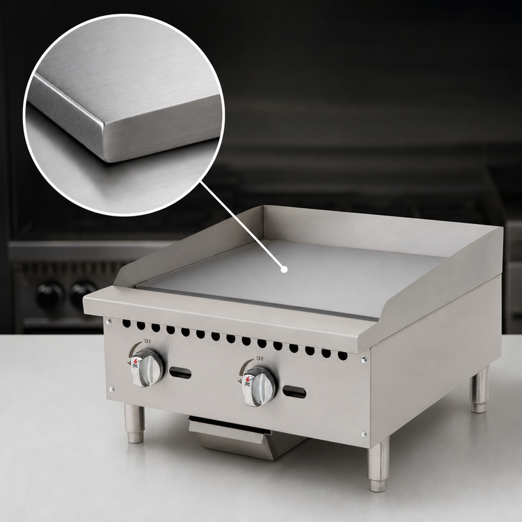 Product image #4 for Migali Competitor Series 24-Inch Countertop Natural Gas Griddle with Manual Controls