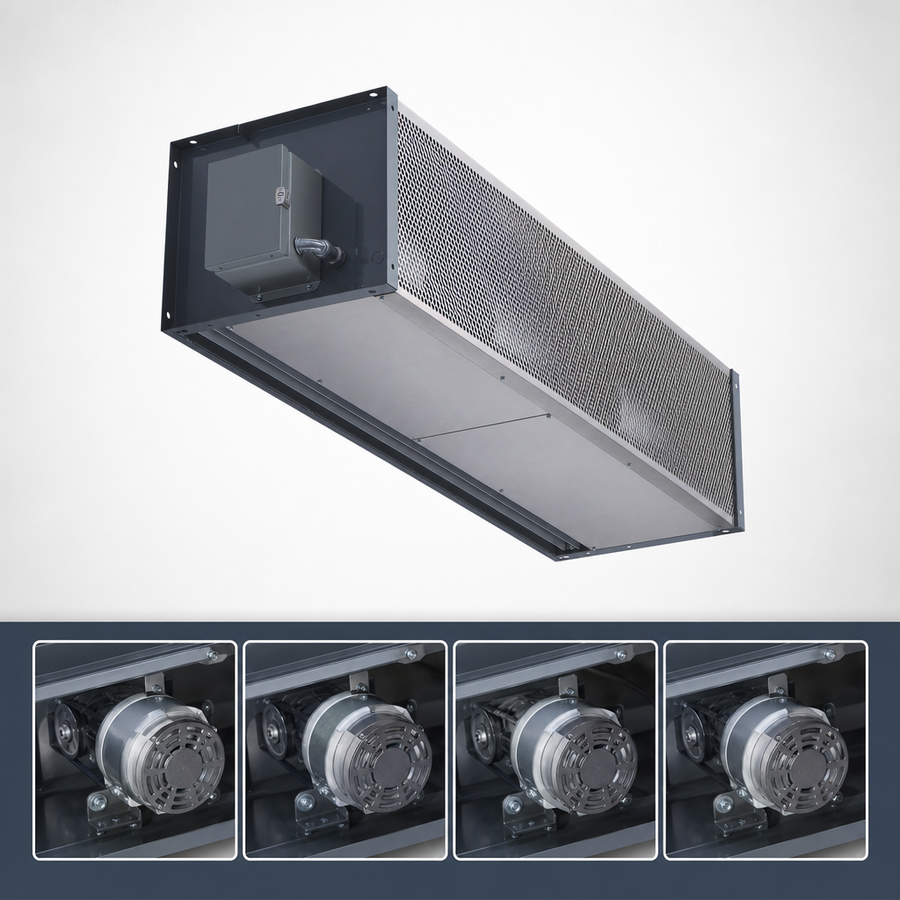 Four 1/2 HP Direct-Drive Motors