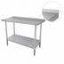 Thumbnail image #4 for Advance Tabco 84-Inch x 36-Inch Stainless Steel Work Table with 1-1/2-Inch Rear Splash and Adjustable Undershelf