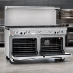 Thumbnail image #4 for Southbend (Middleby) Ultimate 4603AD-5R 60-Inch 9-Burner Gas Range with Standard and Convection Ovens, Stainless Steel, Hi-Shelf
