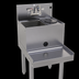 Thumbnail image #4 for Glastender Stainless Steel Freestanding Blender Station with Rinser Faucet and Sink, 18 Inch W x 24 Inch D
