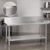 Thumbnail image #4 for Duke 144-Inch x 24-Inch Stainless Steel Work Table with 10-Inch Riser, Marine Edge and Undershelf