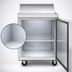 Thumbnail image #4 for Maxx Cold V-Series MegaTop 29-Inch Wide Salad and Sandwich Prep Table, 7 Cu Ft, 1 Solid Door