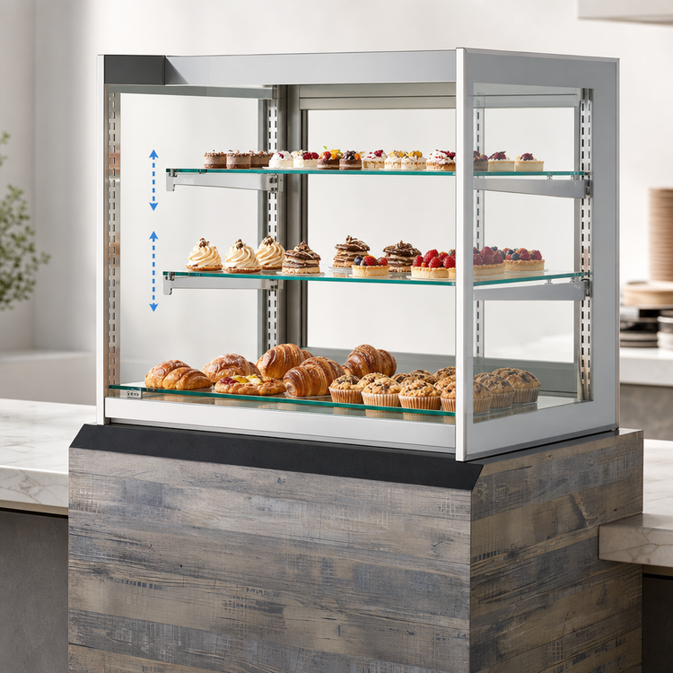Product image #4 for Italian Glass Series 60-Inch Self-Service Countertop Pastry Display Case