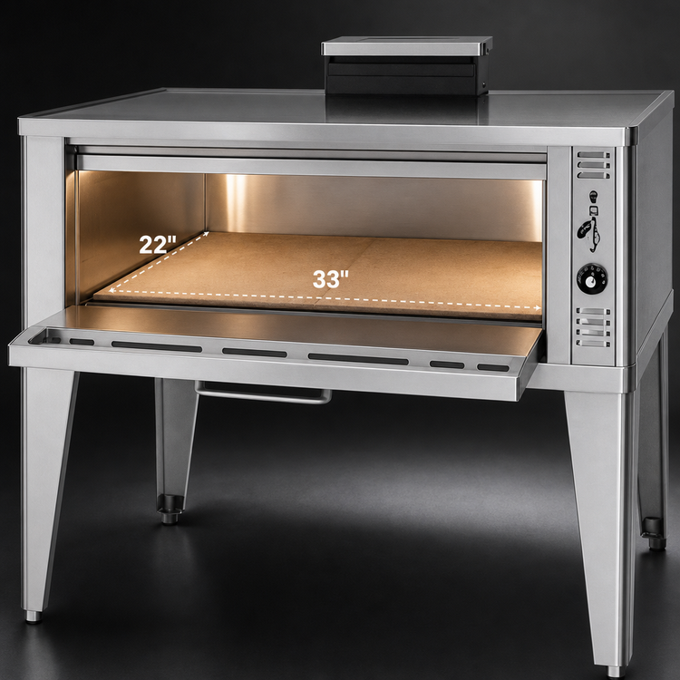 Product image #4 for Blodgett 911P Base Single-Deck Gas Pizza Deck Oven, 33 x 22 Inch Interior