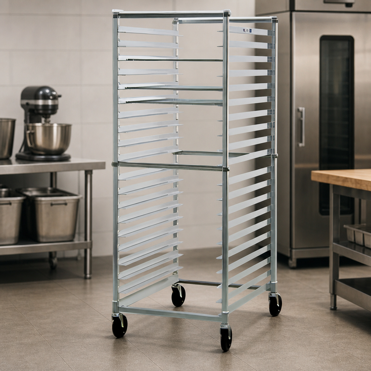 Product image #4 for Mobile Full-Height End-Loading Donut Screen Rack for 20 23" x 33" Screens