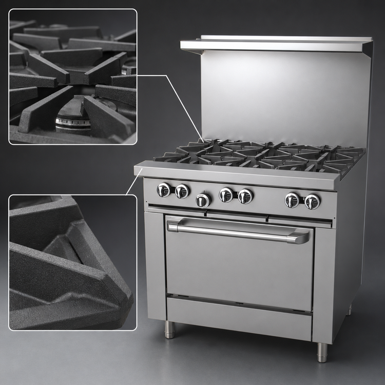Product image #4 for Garland G Starfire Pro Series 36-Inch Gas Restaurant Range with 6 Open Burners and Standard Oven