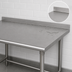 Thumbnail image #4 for Advance Tabco 84-Inch x 36-Inch 16 Gauge 304 Stainless Steel Open Base Work Table with 1-1/2-Inch Rear Up-Turn