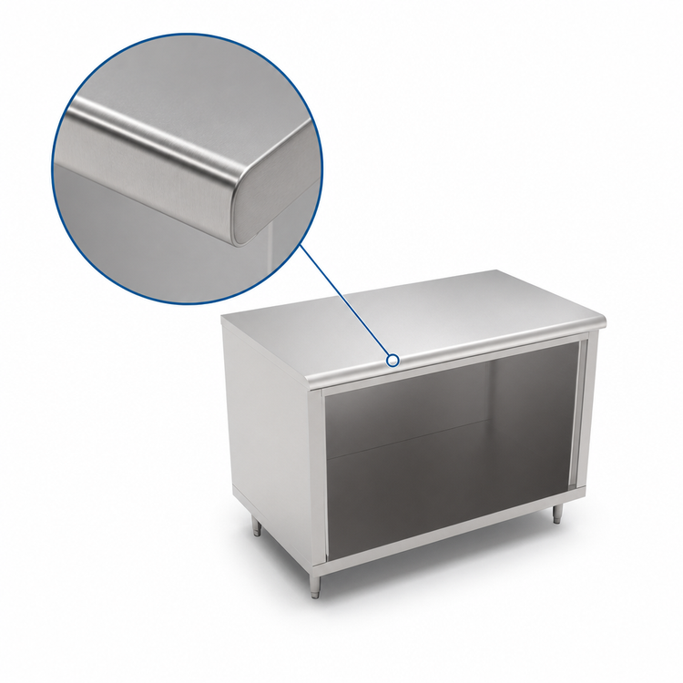 Product image #4 for John Boos 36" x 24" Stainless Steel Work Table with Open Front Cabinet Base