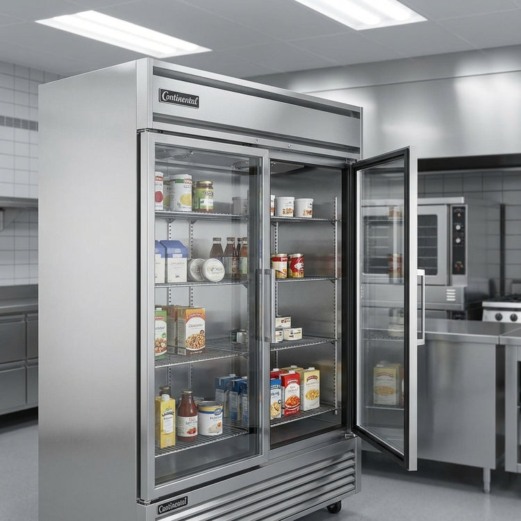 Product image #3 for Continental Refrigerator 3FNSSGD Three-Section Narrow Hinged Glass Door Display Freezer