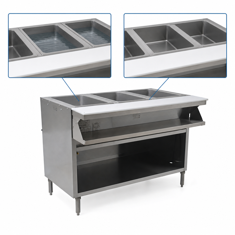 Product image #4 for Eagle Spec-Master 33-Inch Wide Electric Sealed Well Hot Food Table with Sliding Doors, 2-Well