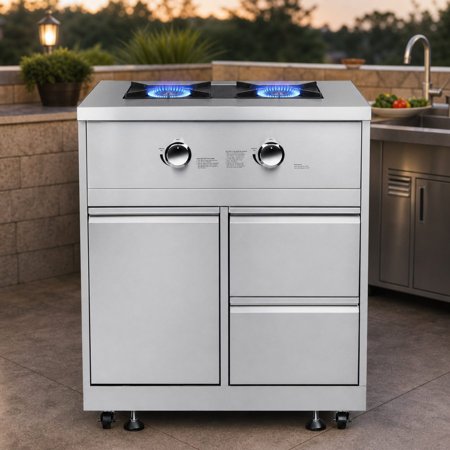 Dual 10,000 BTU Burners