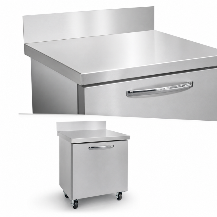 Product image #4 for Continental Refrigerator 32-Inch One-Section Worktop Freezer with 5-1/2-Inch Backsplash, Rear-Mounted Self-Contained R290 Refrigeration