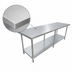 Thumbnail image #4 for Elite Series 84-Inch x 24-Inch Stainless Steel Flat Top Work Table with Galvanized Undershelf