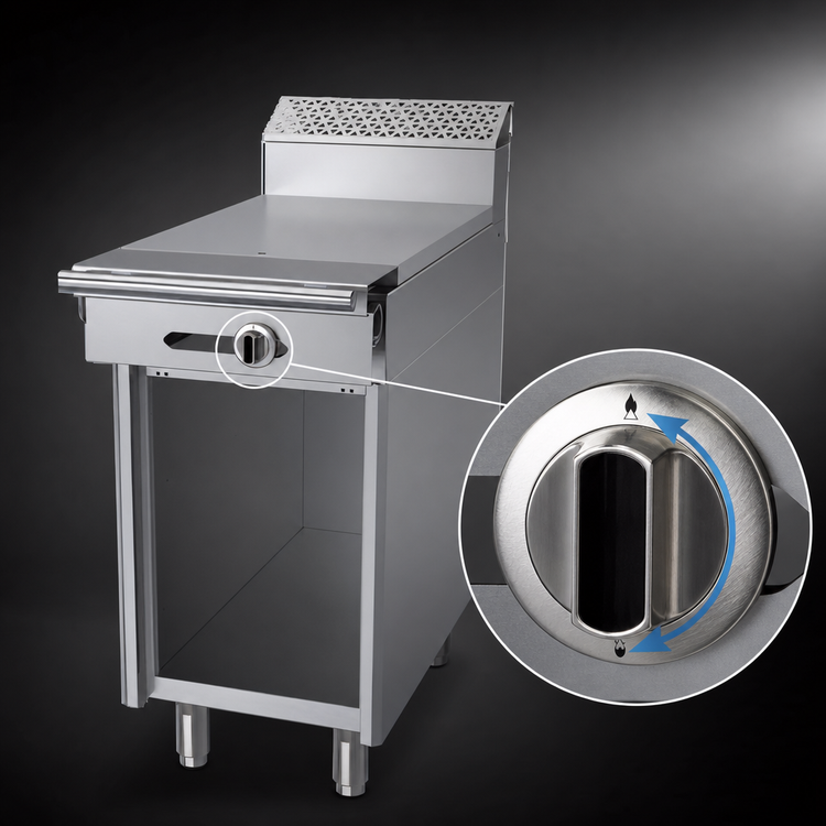 Product image #4 for Garland Cuisine Series Heavy Duty 18-Inch Gas Hot Top Add-A-Unit Range with Open Cabinet Base