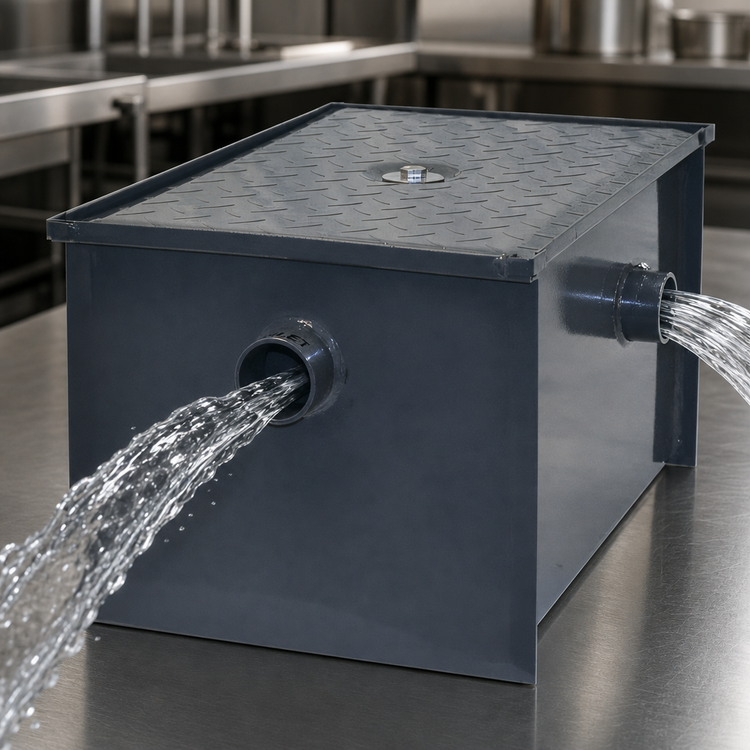 Product image #4 for John Boos GT-8 Grease Interceptor, 8 lb Capacity, 4 GPM, 2-Inch No-Hub Connections