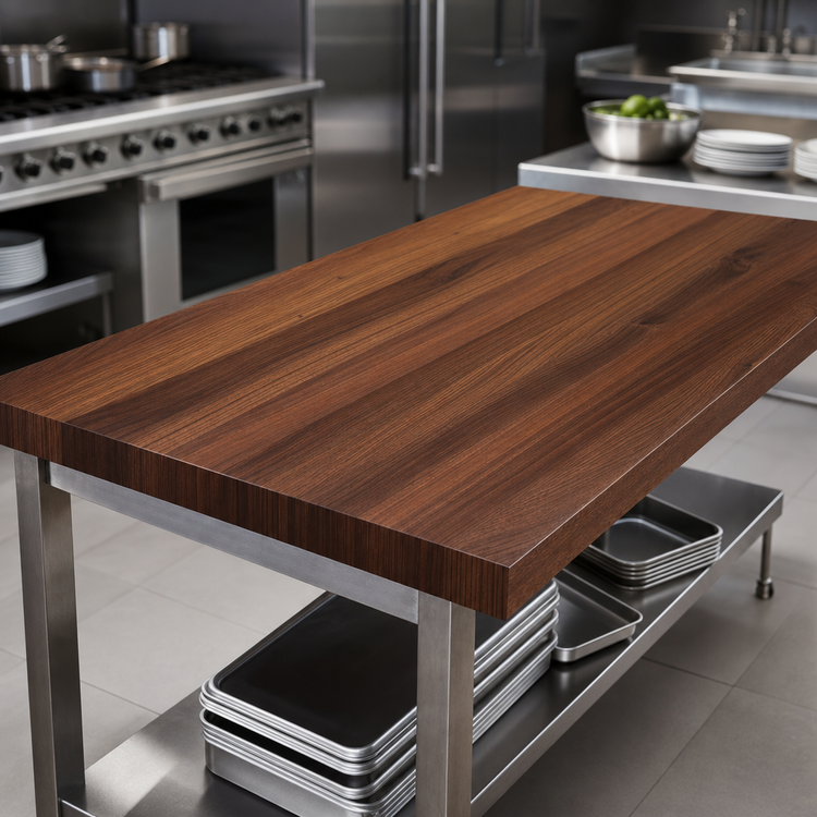 Product image #4 for John Boos Boos Block American Black Walnut Kitchen Countertop, 60 Inches x 30 Inches x 2.25 Inches, Full-Length Edge Grain, No Backsplash