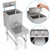 Thumbnail image #4 for John Boos UBBS-2112-X Freestanding 12-Inch Underbar Blender Station with Dump Sink and Blender Shelf