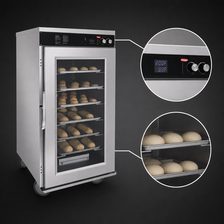 Product image #4 for Hatco Flav-R-Savor Tall Humidified Holding Cabinet with Single Lexan Door, 12 Sheet Pan Capacity