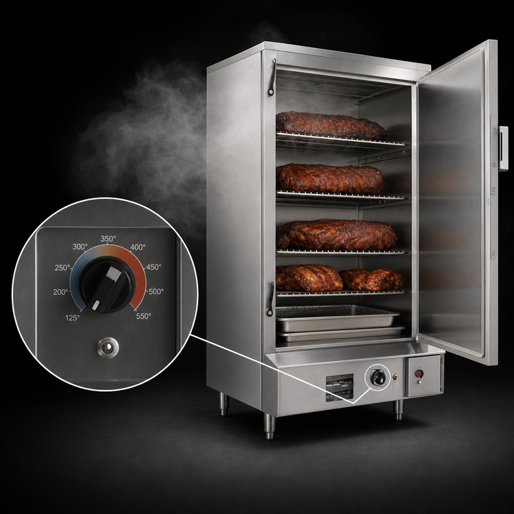 Product image #4 for MasterRange 36-Inch Propane Gas Smokehouse Smoker with Right-Hinged Door