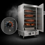 Thumbnail image #4 for Town Equipment MasterRange SM-36-R-STD-P 36-Inch Propane Gas Smokehouse Smoker, 75,000 BTU, 5 Burners, Fully Insulated