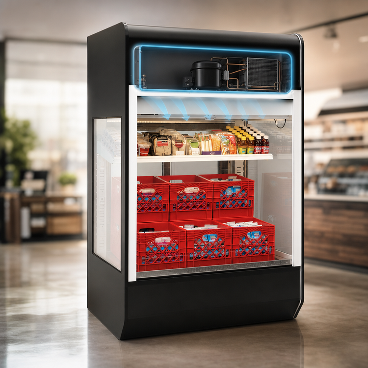 Product image #4 for Federal Industries High-Profile Self-Serve Refrigerated Milk Merchandiser Open-Air Cooler, 50 in. W x 40 in. D x 78 in. H