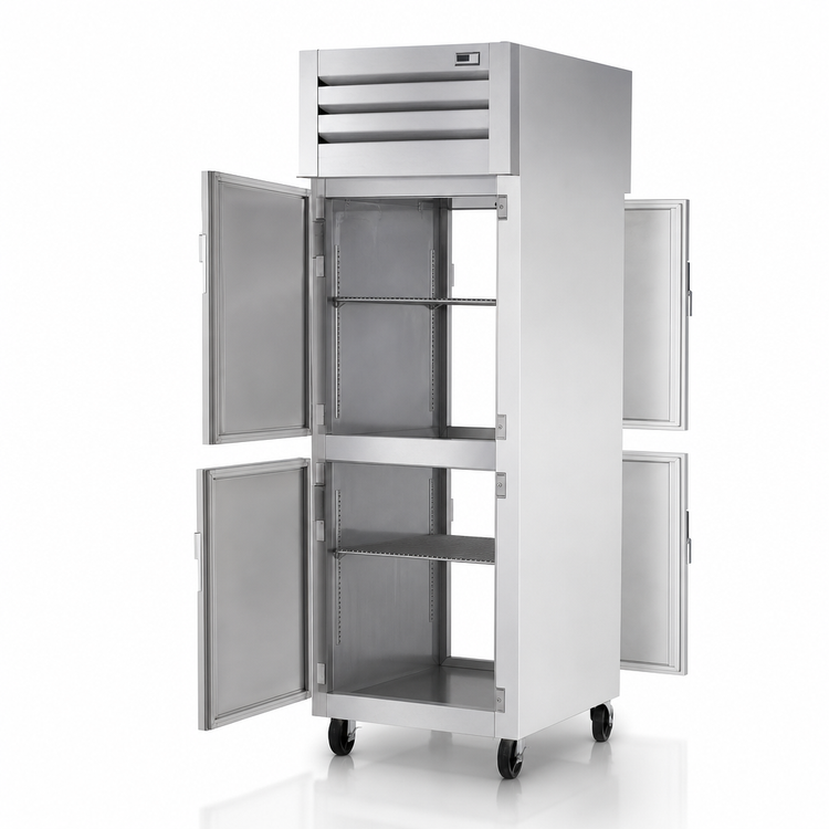 Product image #4 for True Spec Series Pass-Thru One-Section Reach-In Refrigerator with 2 Front and 2 Rear Half Doors