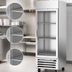 Thumbnail image #5 for Beverage Air Horizon Series 1-Section Reach-In Refrigerator with Right-Hand Hinged Glass Door, 19.08 Cu. Ft., Bottom-Mounted Self-Contained